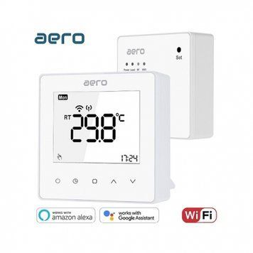 Termostat ambient AERO TP608RFW Wi-Fi White Termostat ambient AERO TP608RFW Wi-Fi White foto