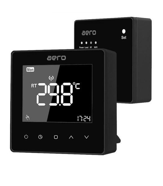 Termostat ambient AERO TP608RFW Wi-Fi Black Termostat ambient AERO TP608RFW Wi-Fi Black foto